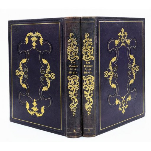 LES FEMMES DE LA BIBLE. 2 vol. 1846 reliure signée Rinck à La Haye