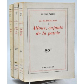 Louise Weiss : LA MARSEILLAISE. 3 volumes, complet 1945-47. Ed.Originale, Envoi